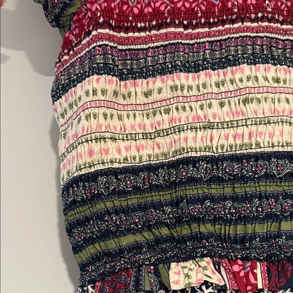 LÉA Floral Striped Ruffle Dress - Picture 11 of 11